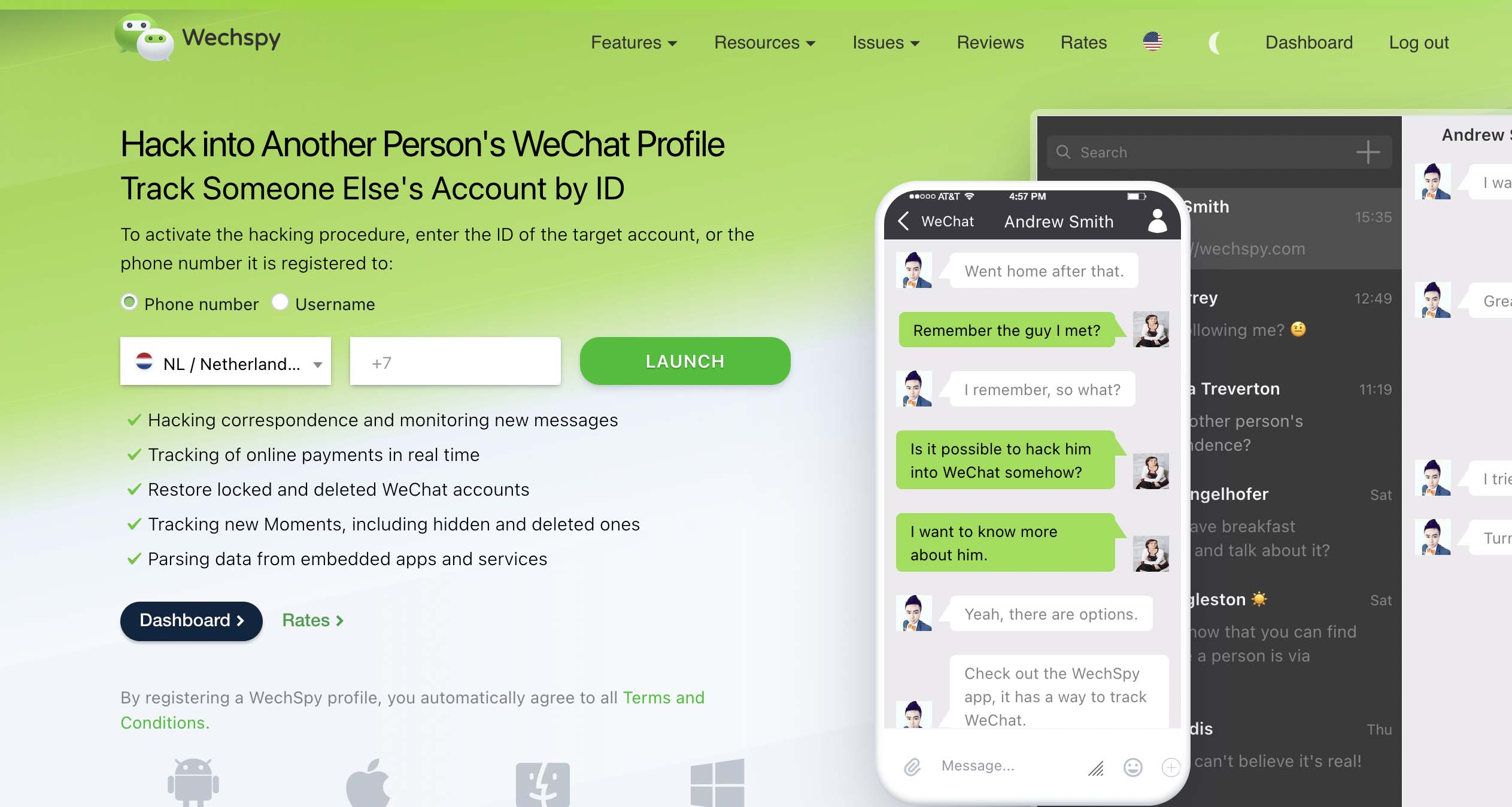WechSpy will help to read the correspondence of a spouse in WeChat